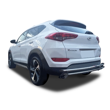 BroadfeetMotorsports RDHY-306-55-1 Double Layer Polished Rear Bumper Guard